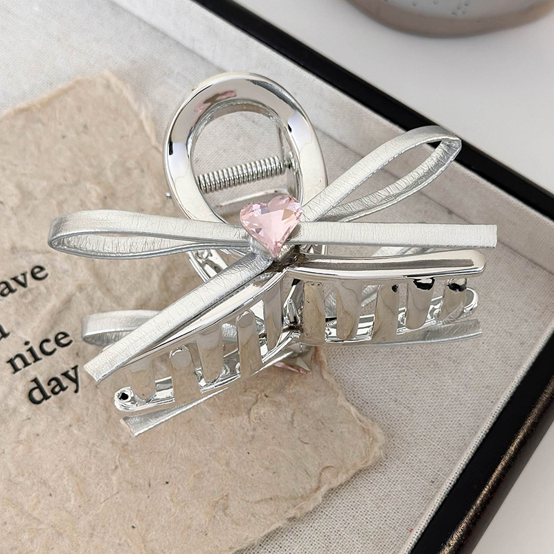 Pente de Cabelo com Laço Prateado