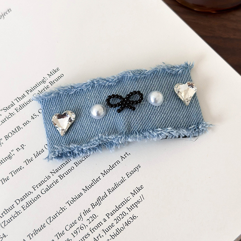 Agrafă de Păr cu Fundiță Denim