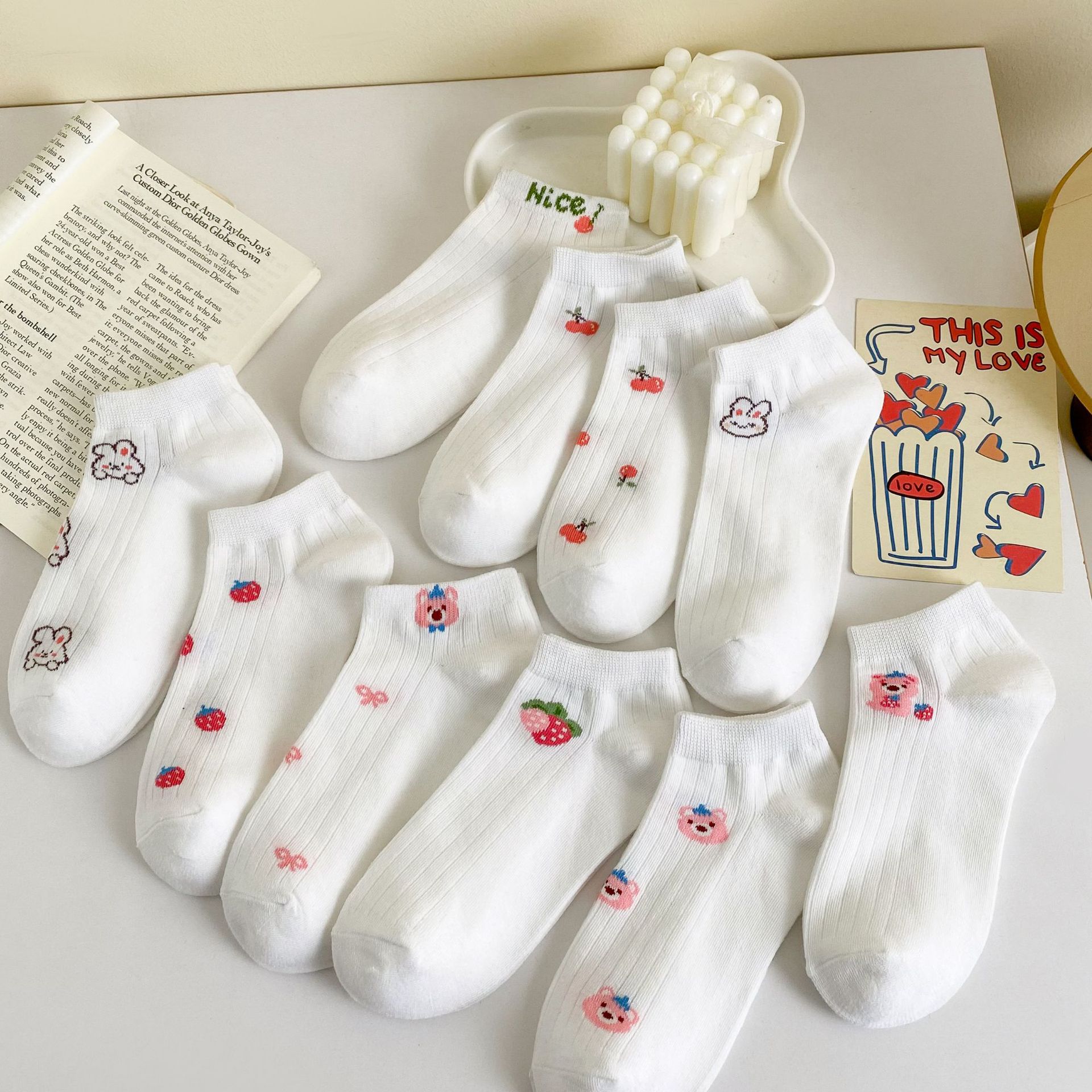 Жіночі бавовняні носки-невидимки