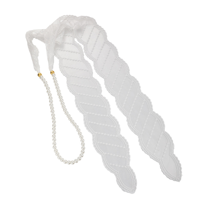 Багатофункціональний шарф з перловим мереживом