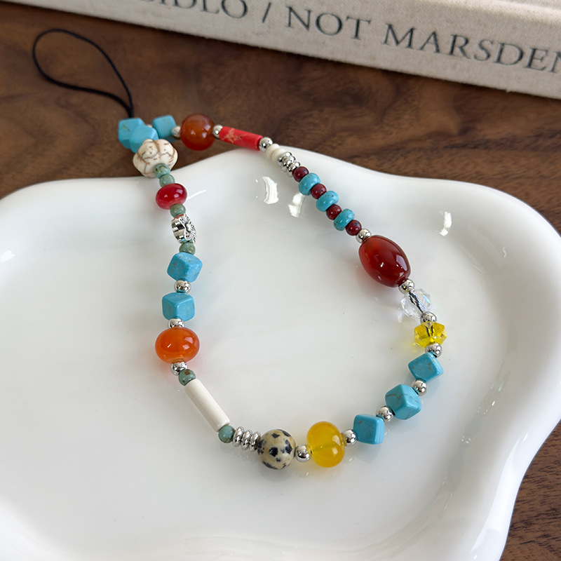 Stone Bead Phone Lanyard
