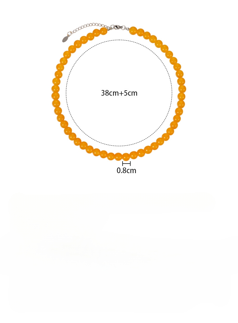 Жовте Склоподібне Намисто Вінтаж