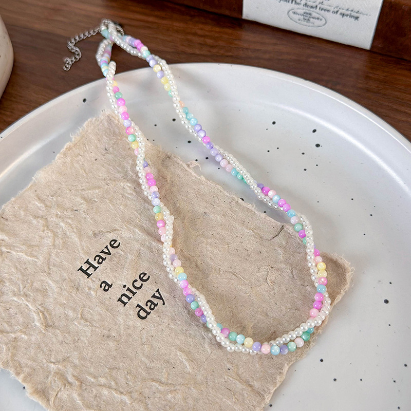 Kleurrijke Kralen Parelketting