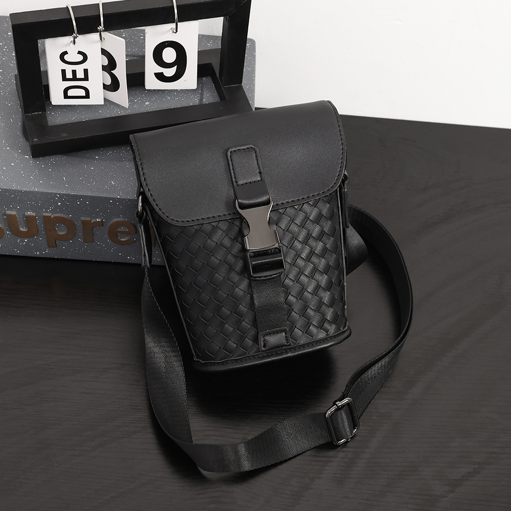 Bolso Bandolera de Cubo Tejido para Hombre