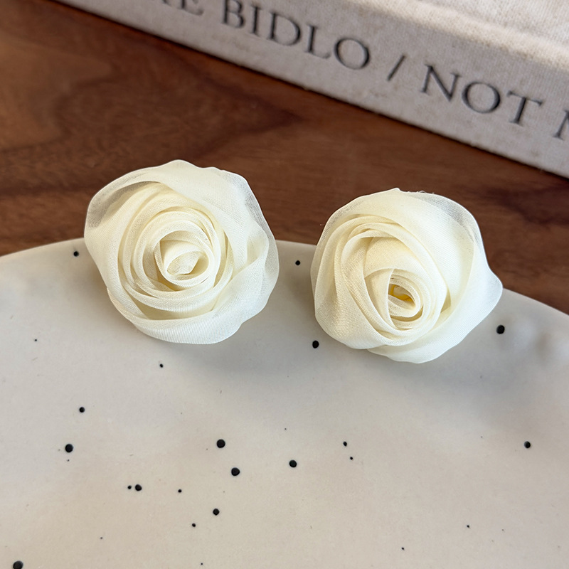 튤립 장미 꽃 귀걸이