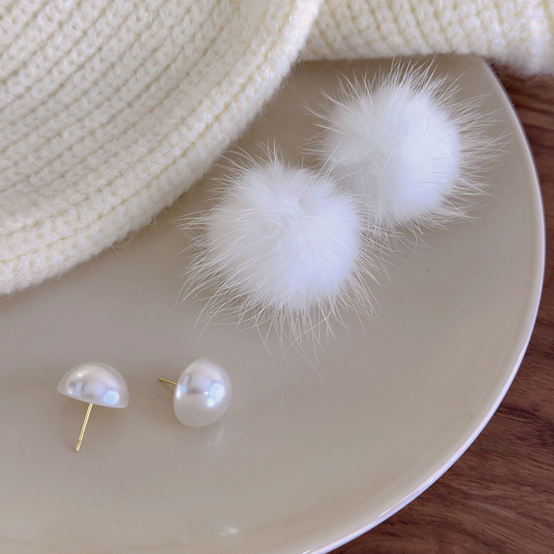 폼폼 펄 귀걸이