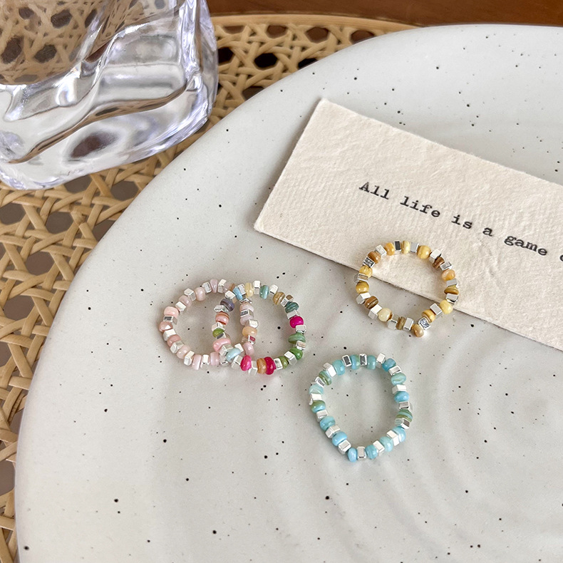 Beaded Elastic Cord Ring