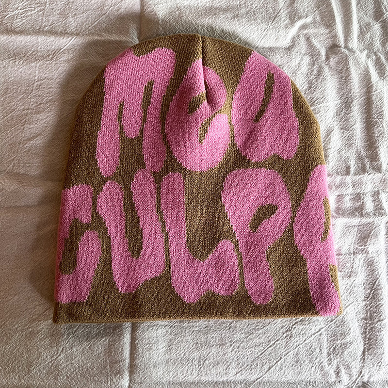 Jacquard Πλεκτό Κασκέτο με Εκτύπωση Αλφαβήτου