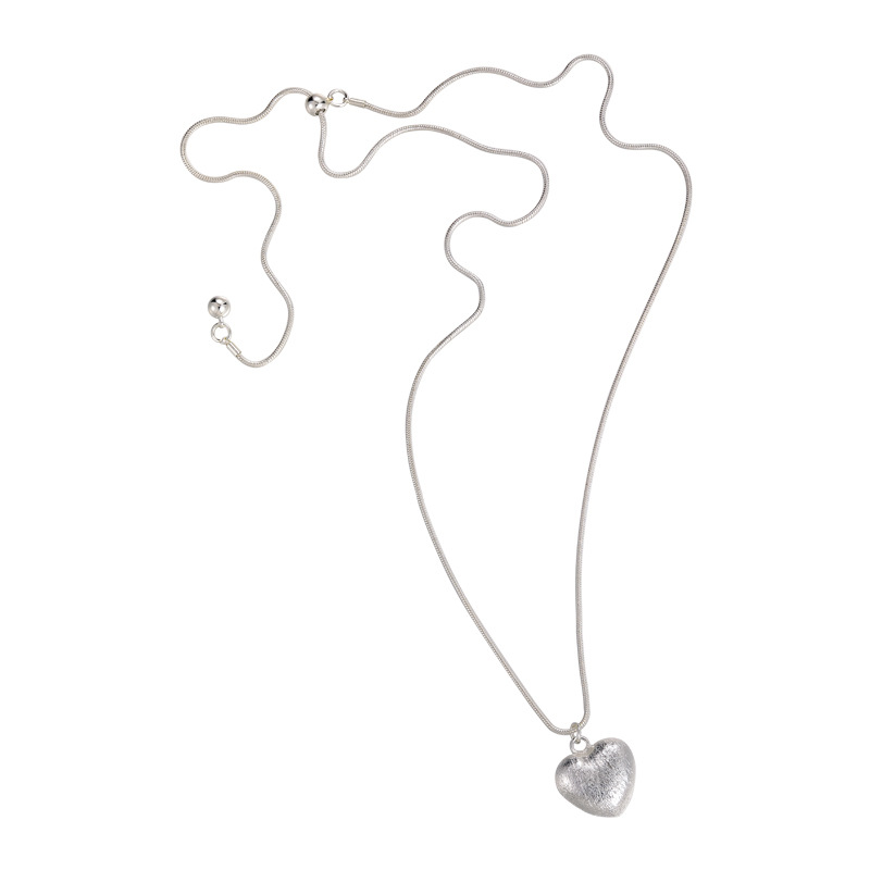 Срібна щітка Серце Намисто