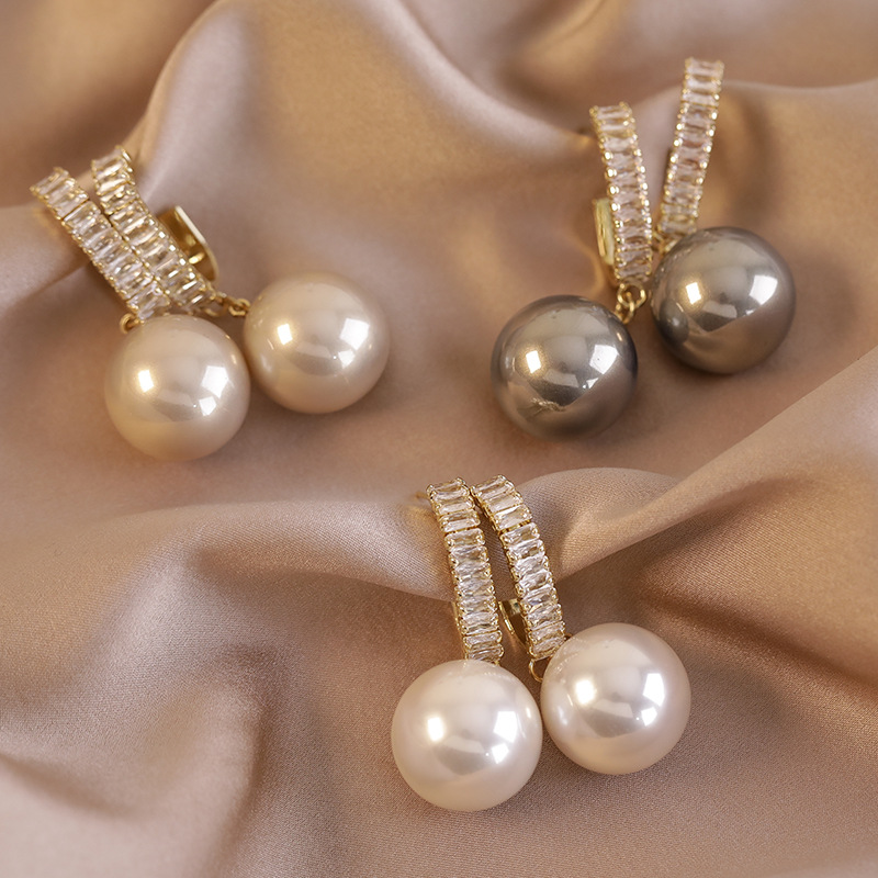 Σκουλαρίκια Zircon με Μαργαριτάρι