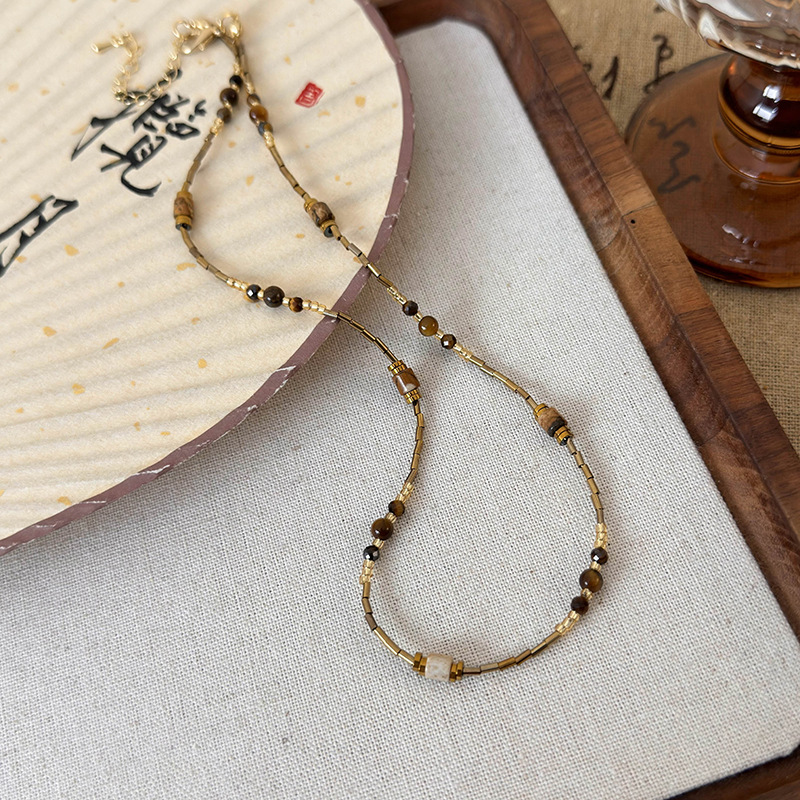 Náhrdelník s Korálky z Přírodního Kamene