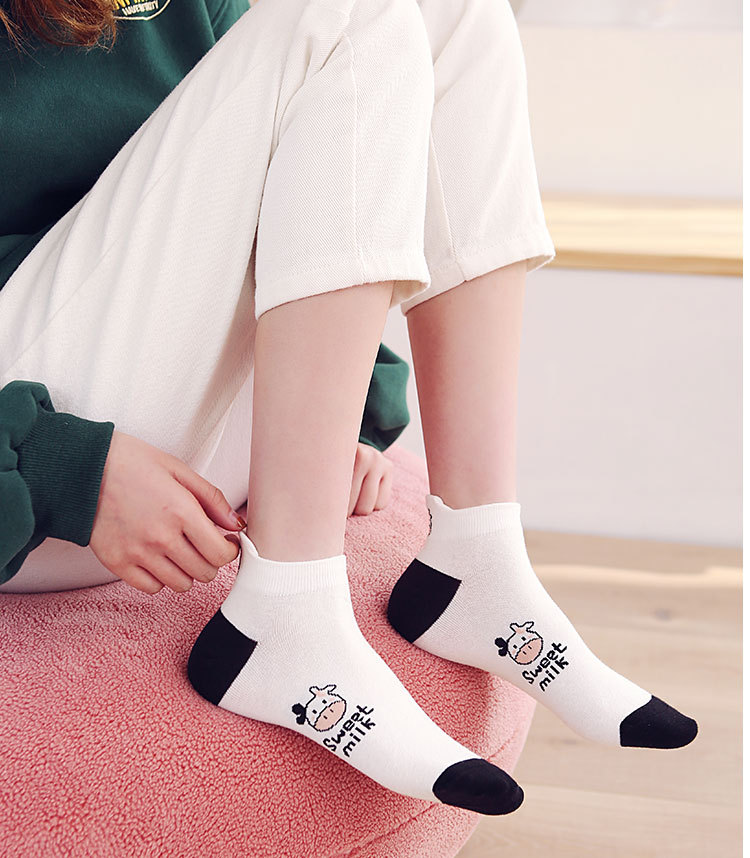 소 프린트 노쇼 양말