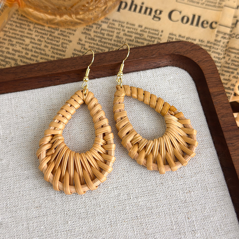 Bohemian Straw Earrings