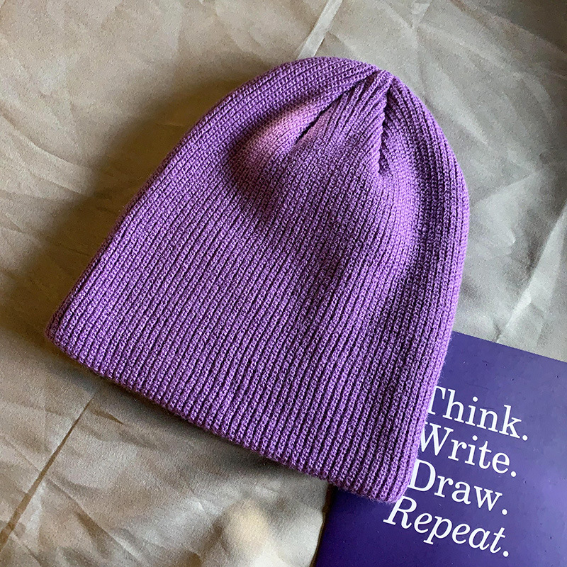 빈티지 두꺼운 니트 비니