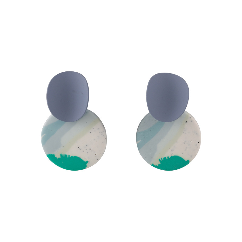 추상 기하학 귀걸이