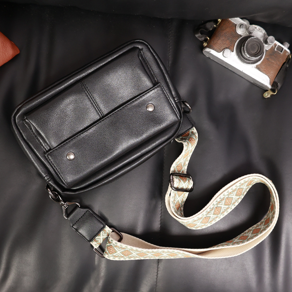 Heren Leren Kruisbodytas