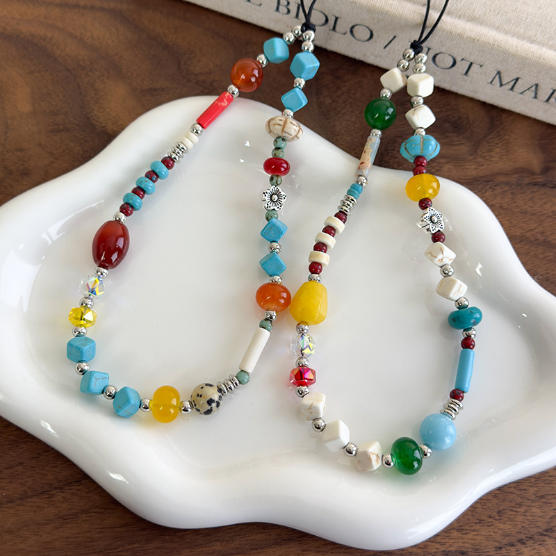 Stone Bead Phone Lanyard