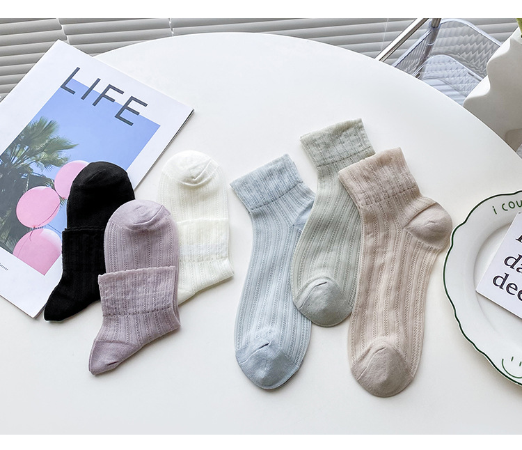 ถุงเท้าไม่โผล่ผ้าฝ้ายผู้หญิง