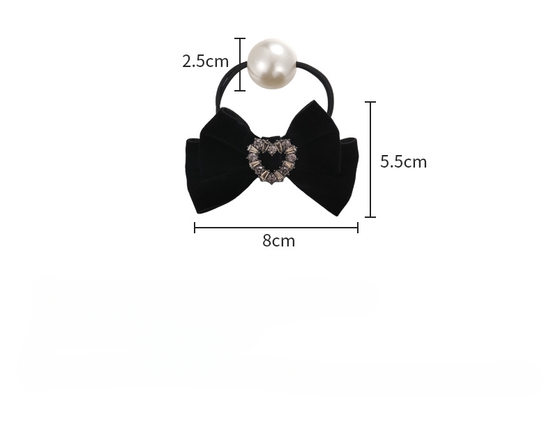 Cinta para Cabello con Lazo Retro de Terciopelo Negro