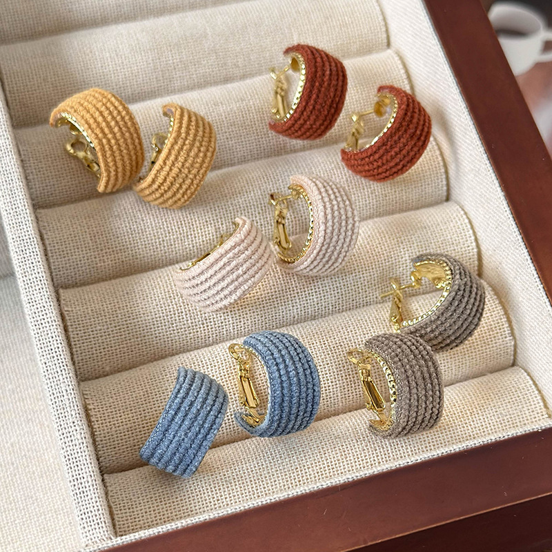 Геометрические Ретро Корейские Серьги