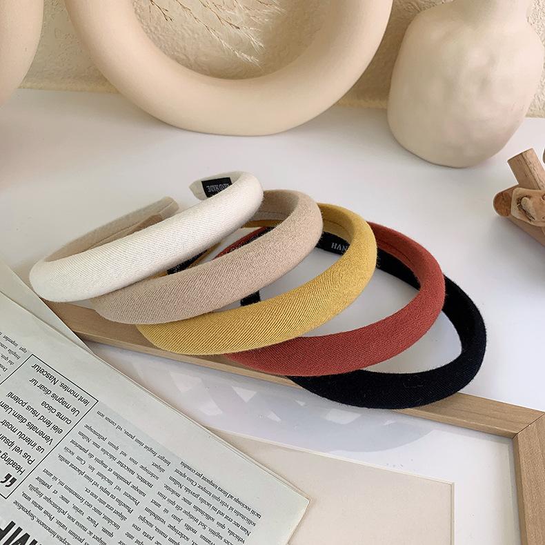 크림 스폰지 헤어밴드