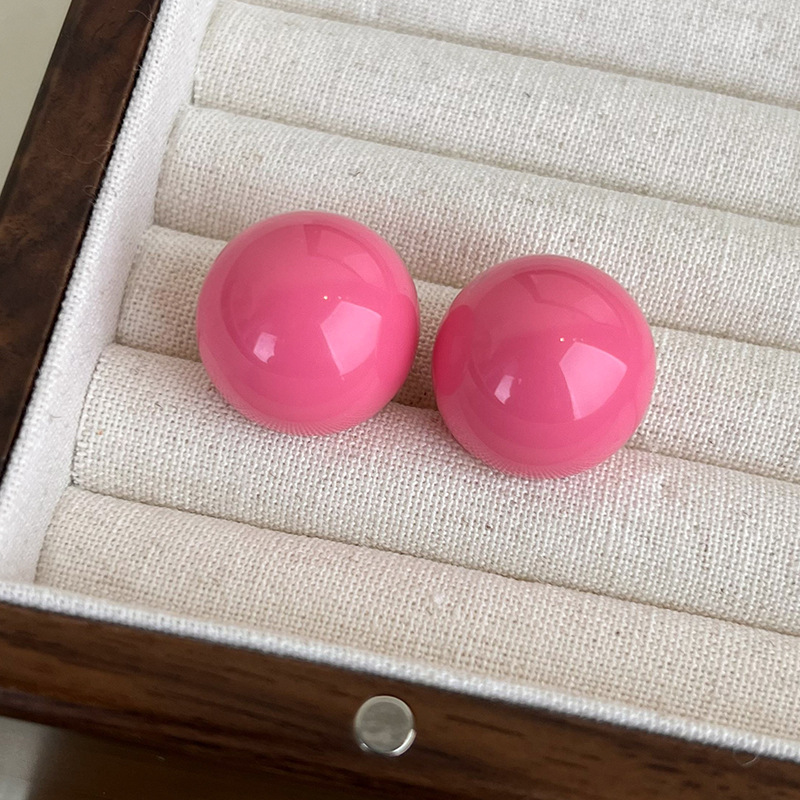 원형 레진 스터드 이어링