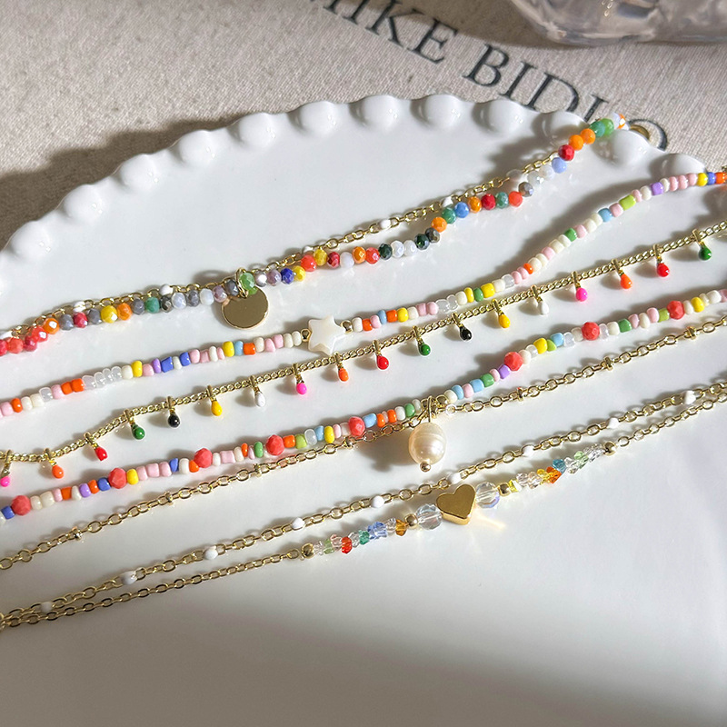 Διπλό στρώμα γυναικεία βραχιόλι με χάντρες