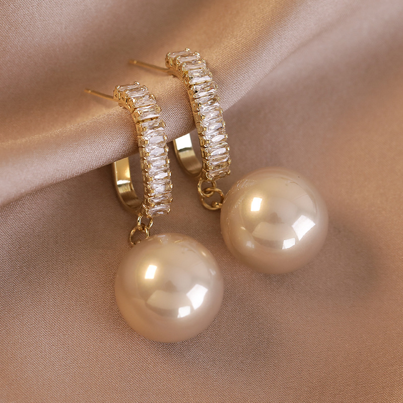 Σκουλαρίκια Zircon με Μαργαριτάρι