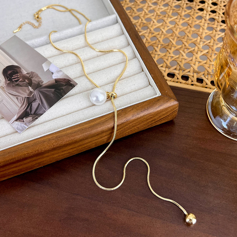 Регульоване Довге Намисто з Перлиною