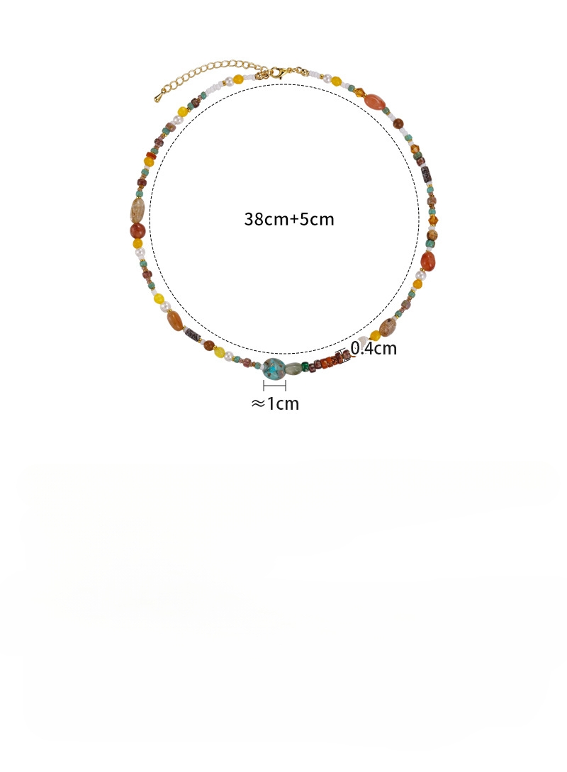 Natural Stone Pearl Bead Necklace