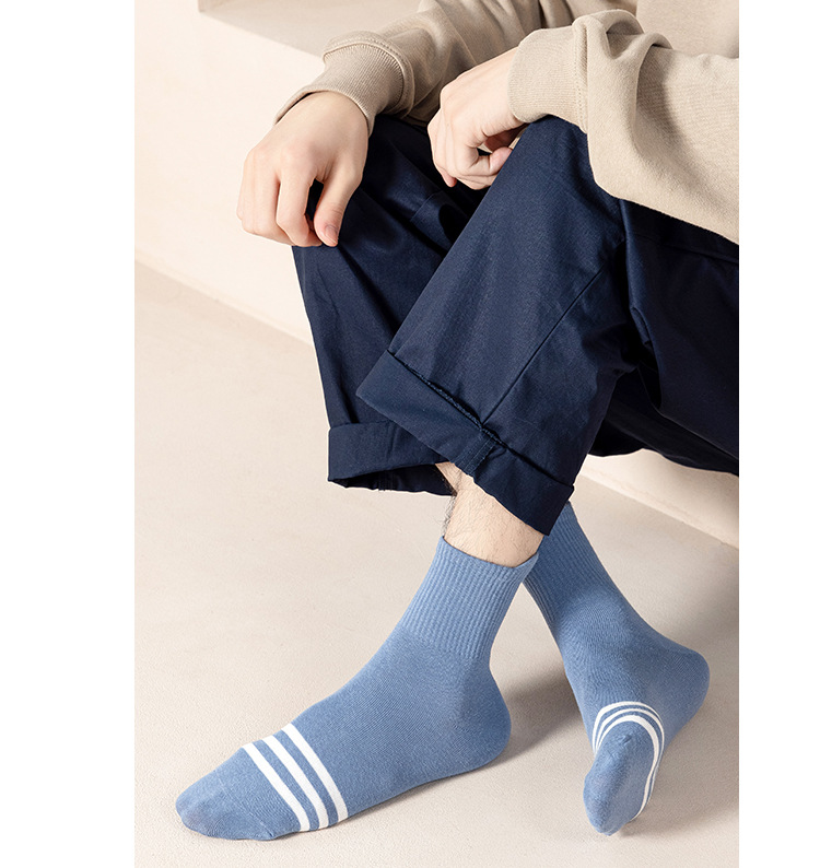 Мужские Хлопковые Спортивные Носки до середины икры