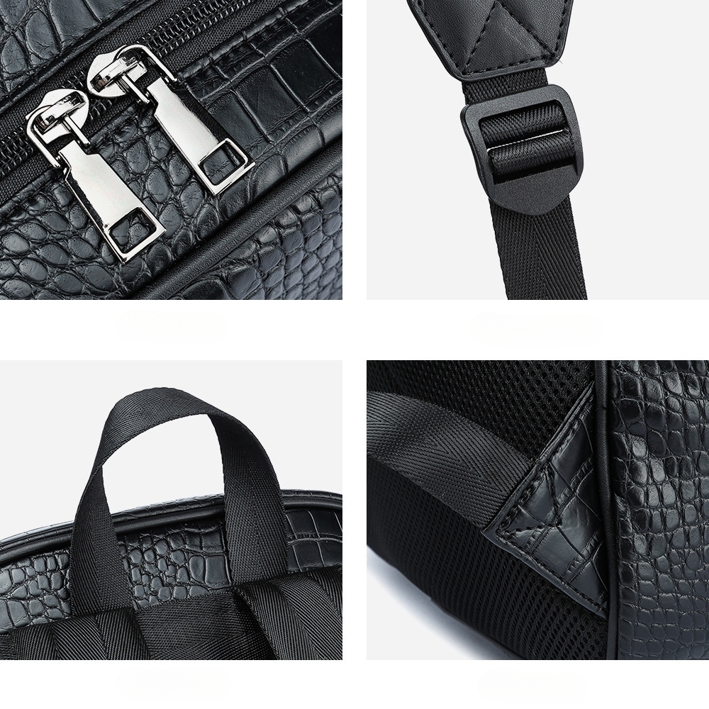 Чоловічий рюкзак у стилі шкіри з шаховою клітинкою