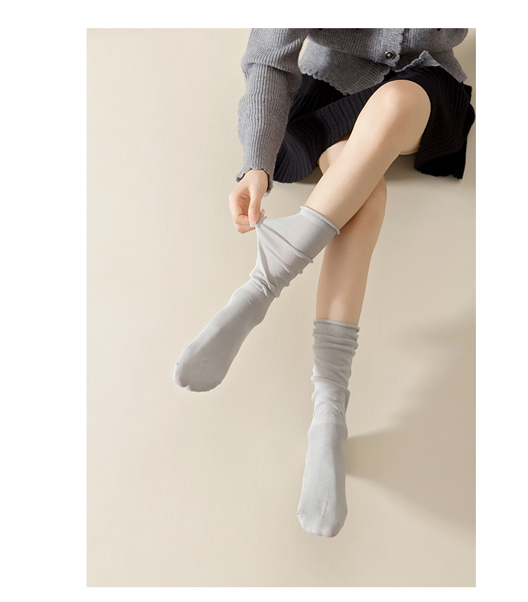 Meias Descaídas de Algodão Sem Costura