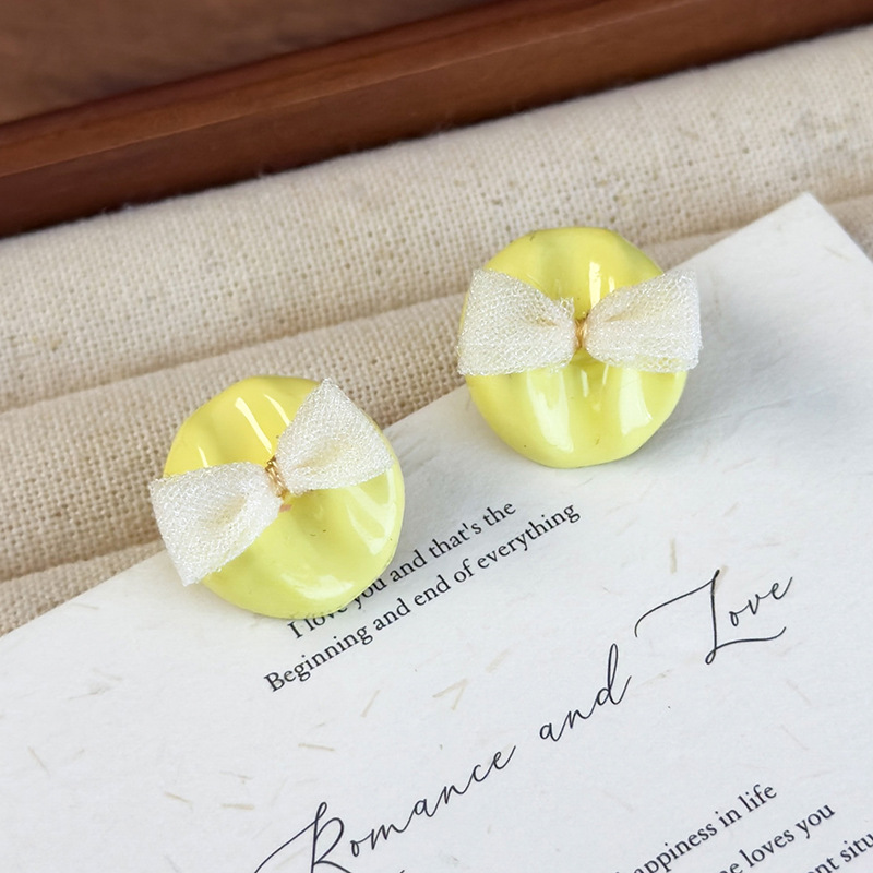 원형 에나멜 귀걸이