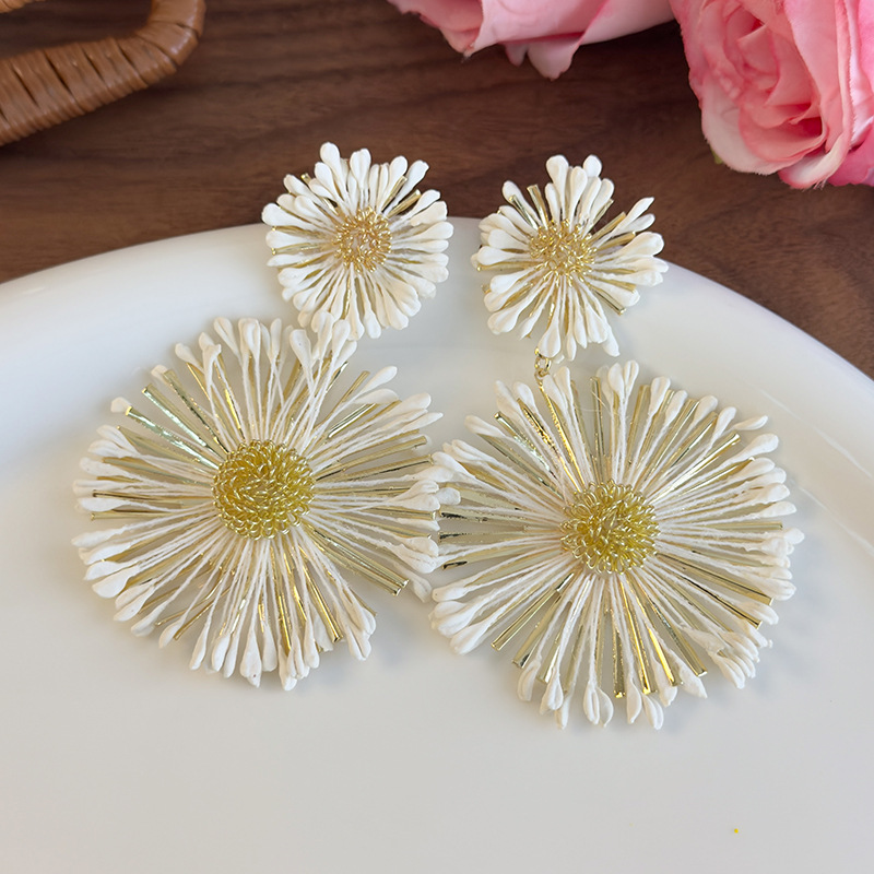 컬러플 해바라기 귀걸이