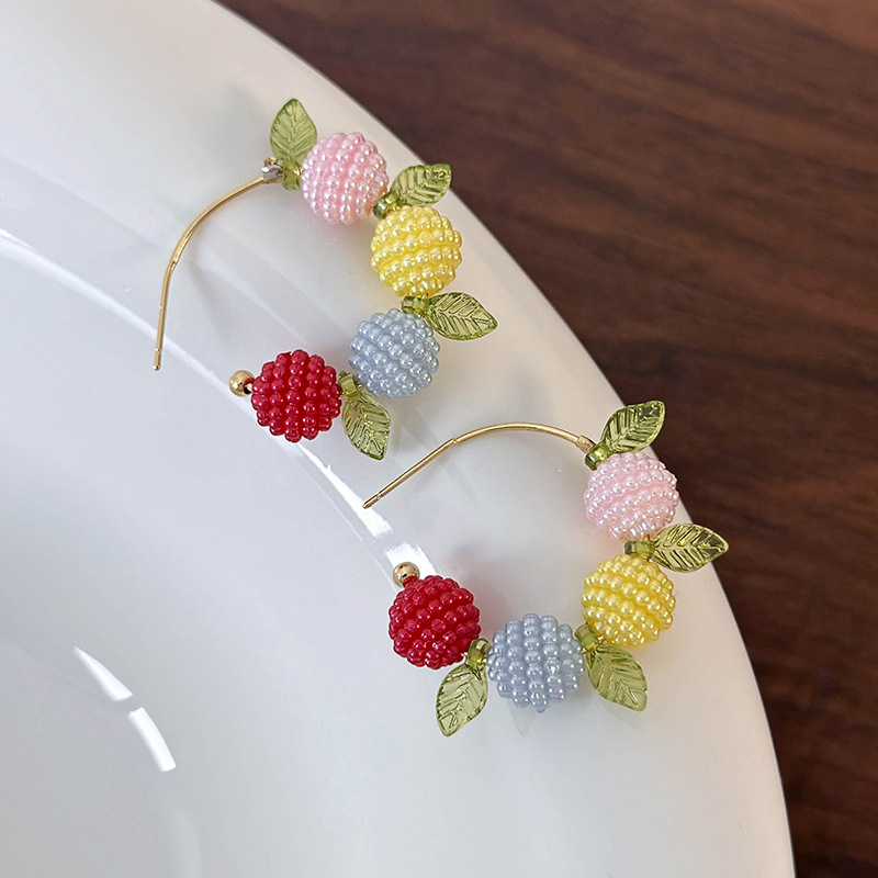 Сережки з малиною