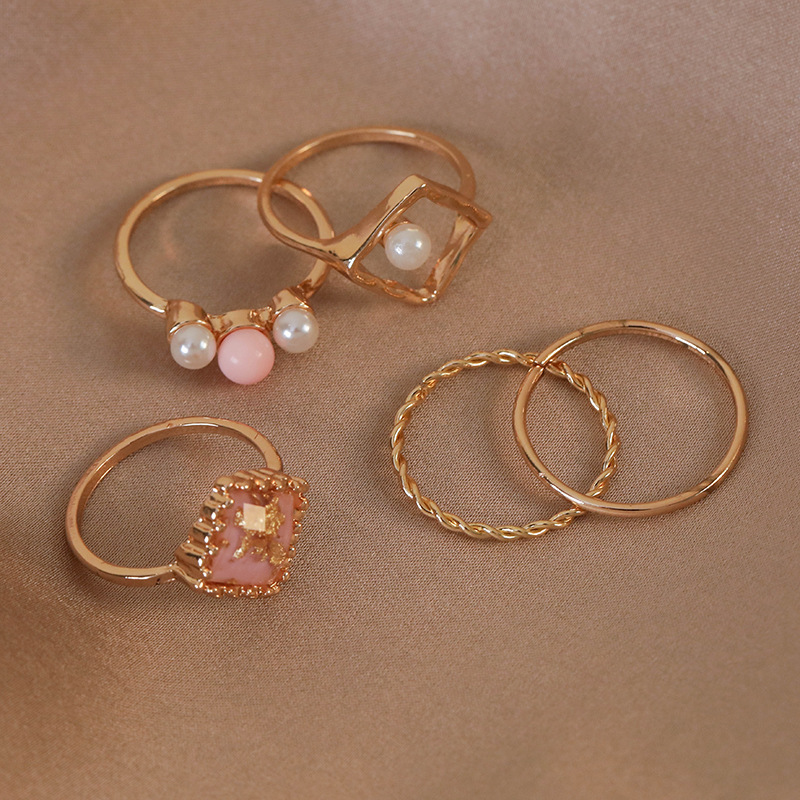 컬러 비즈 반지