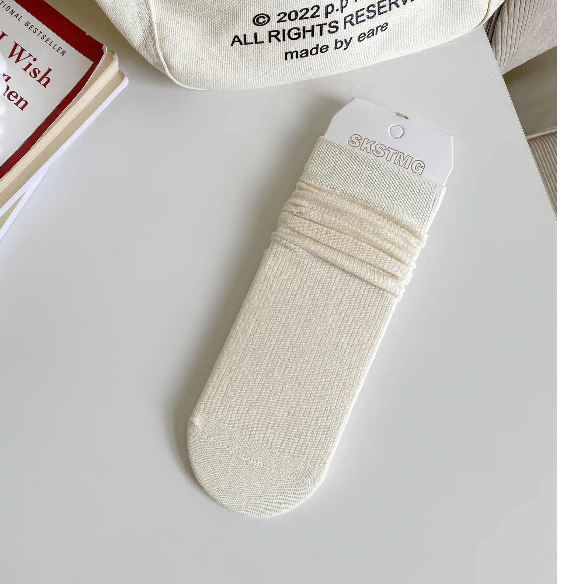 Meias Cano Médio Riscas para Mulher