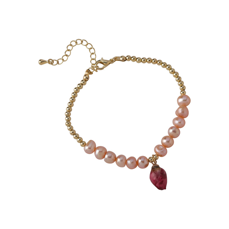 Набір браслета та намиста з консервованою трояндою