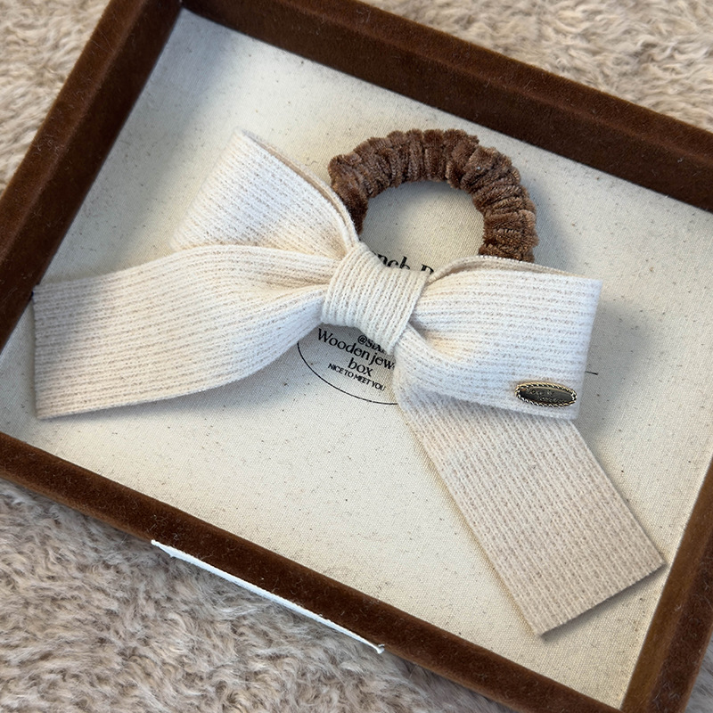 Knitted Bow Hair Tie