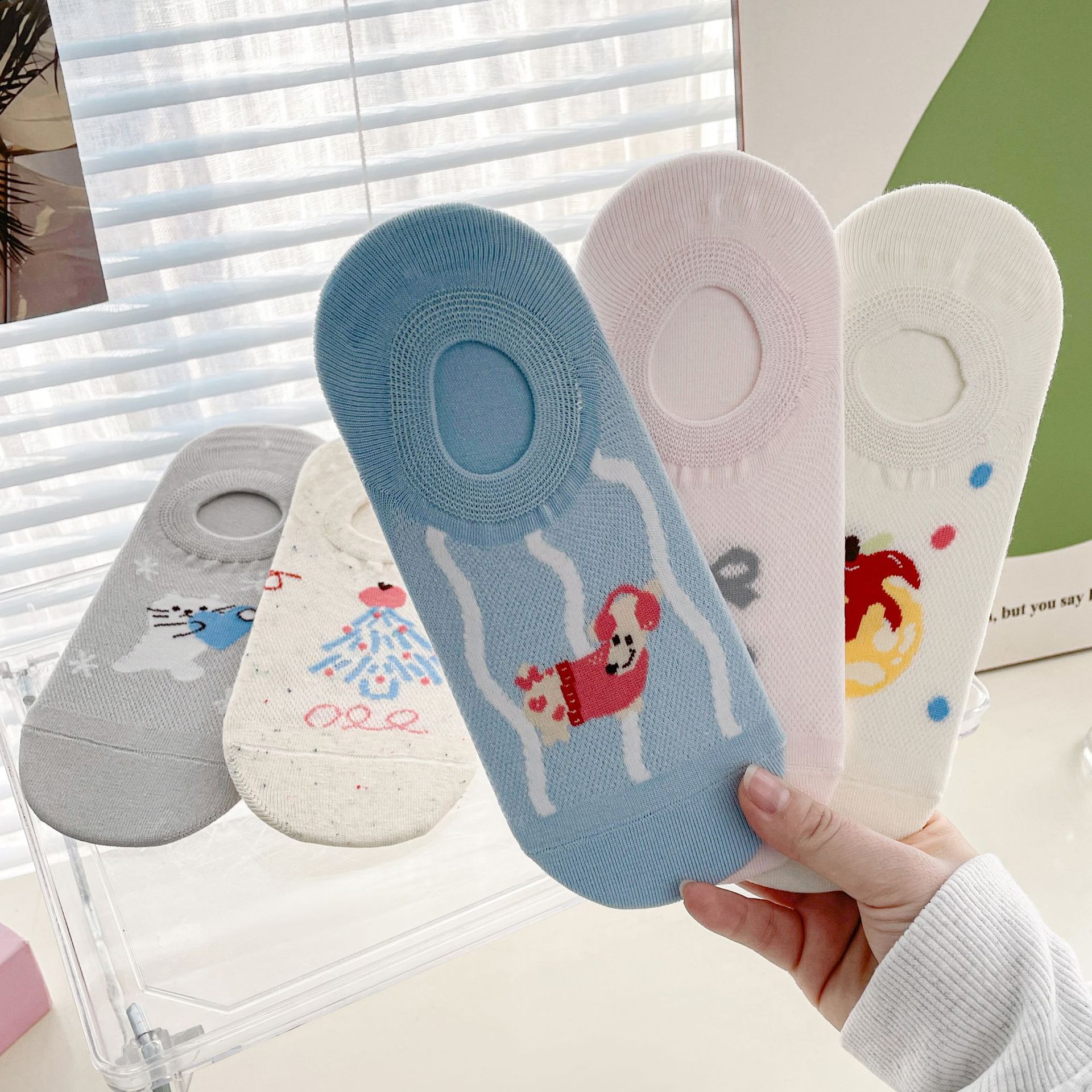 Meias Tornozelo Invisíveis Animadas para Mulher
