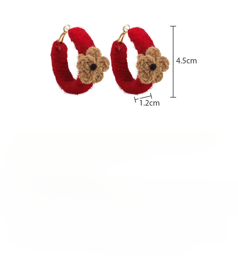 Stickade Blommor Örhängen