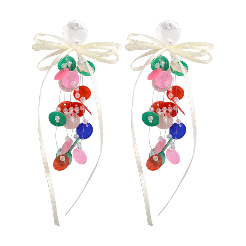 라운드 셸 보우 귀걸이