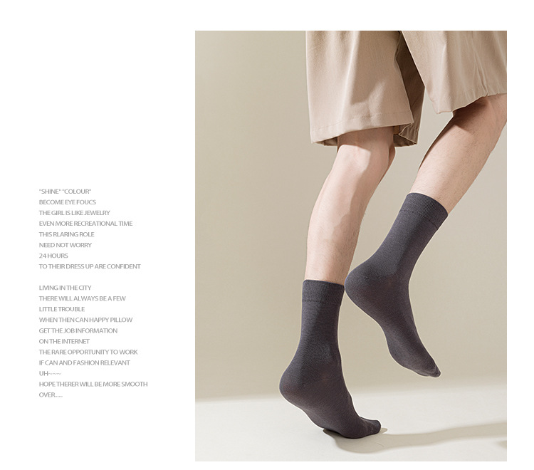 Meias de Algodão Masculinas Meia-Canela