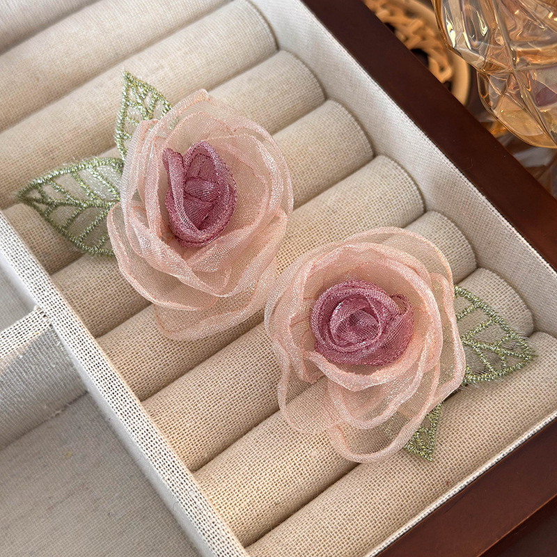 메쉬 플라워 이어링