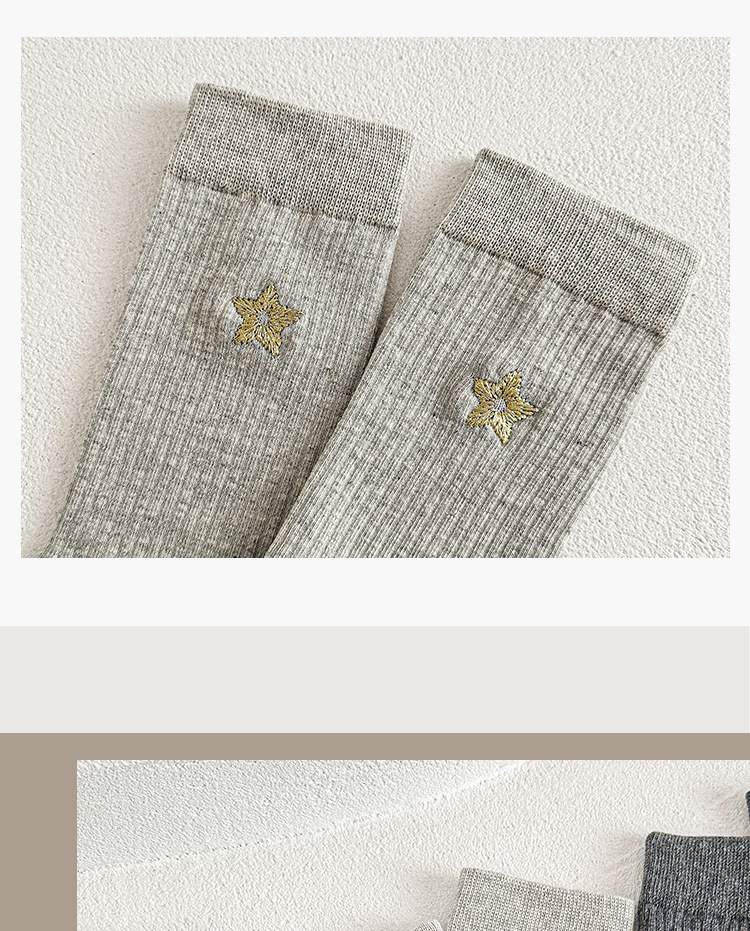 Meias Femininas Cano Médio Empilháveis