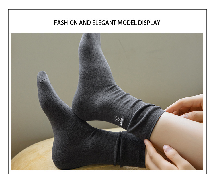 Meias Meia Canela com Laço Bordado