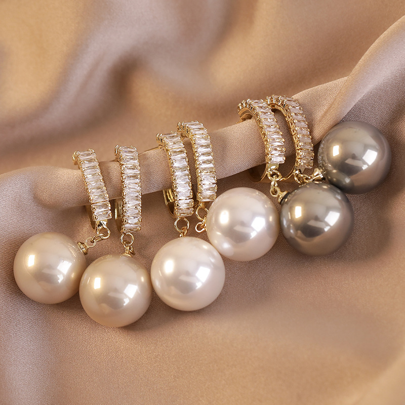 Σκουλαρίκια Zircon με Μαργαριτάρι