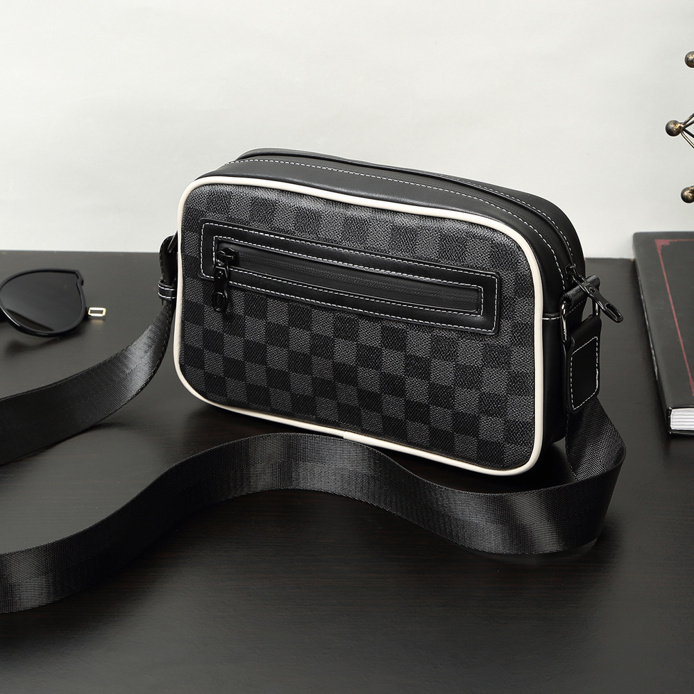 Heren Schoudertas met Ruitpatroon