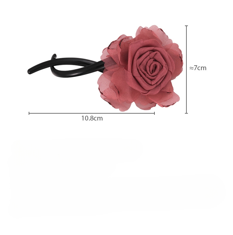 Grampos e Elásticos para Cabelo Flores de Rosa
